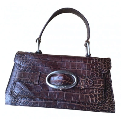 Pre-owned Tosca Blu Leather Handbag In Brown