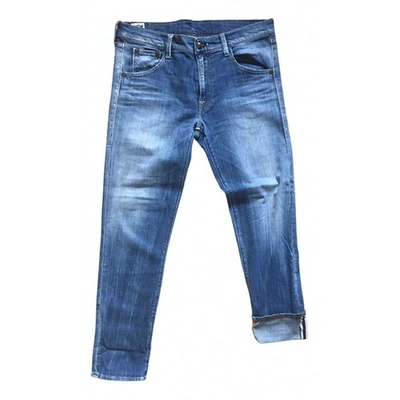Pre-owned Htc Blue Denim - Jeans Trousers