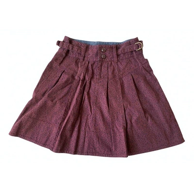 Pre-owned Marc By Marc Jacobs Burgundy Cotton Skirt