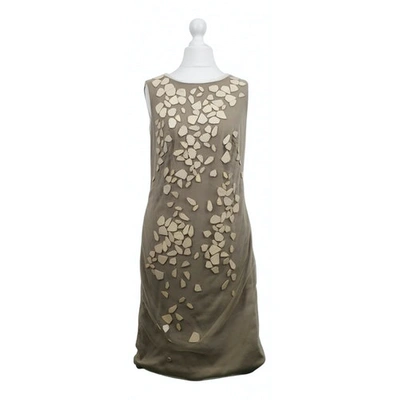 Pre-owned Tadashi Shoji Mini Dress In Beige