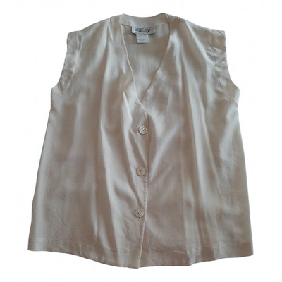 Pre-owned Genny White Silk  Top