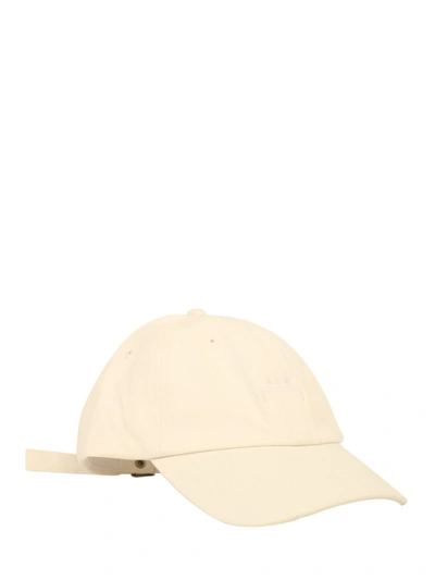 A-cold-wall* White Cotton Hat In Moonbeam