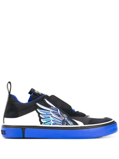 MARCELO BURLON COUNTY OF MILAN WINGS APPLIQUÉ LOW-TOP SNEAKERS 