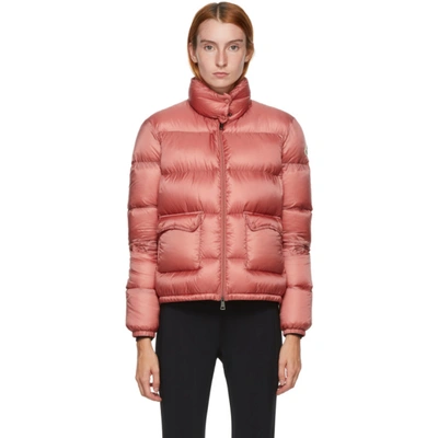 Moncler Lannic Water Resistant Lightweight Down Puffer Jacket In Pink