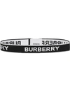 Burberry Logo Jacquard Stretch Headband In Black/ White