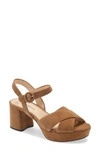 Prada Platform Sandal In Cammello