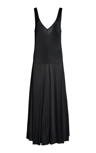 Esse Studios Sleeveless Draped Jersey Dress In Black