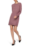 Vero Moda Doffy Long Sleeve Sweater Dress In Cabernet