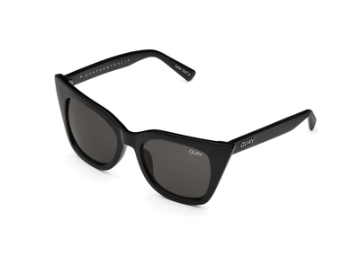 Quay Harper 53mm Cat Eye Sunglasses In Black,smoke