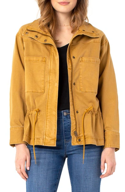 Liverpool Los Angeles Zip Front Anorak In Honey