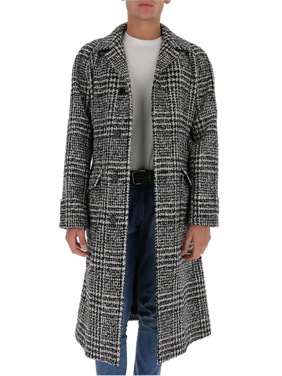 Dolce & Gabbana Prince Of Wales Checked Overcoat In Multi Colour