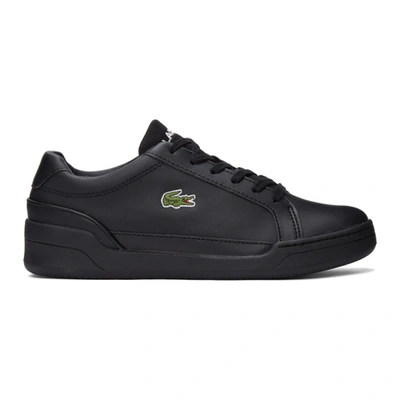 Lacoste Challenge Sneakers In Black Leather In 02h Black