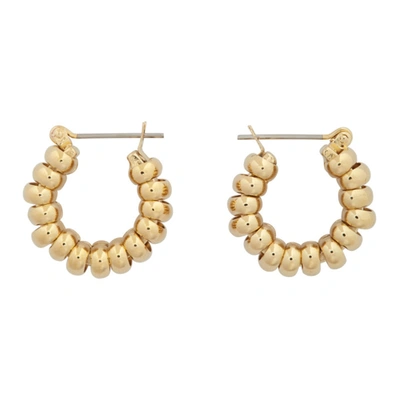 Laura Lombardi Gold Mini Camilla Earrings In Brass