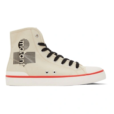 Isabel Marant Off-white & Red Benkeen Sneakers