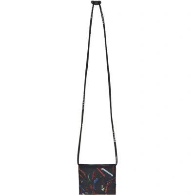 Ps By Paul Smith Black Rope Neck Wallet In Multi Pr
