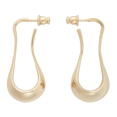 Lemaire Gold Short Drop Earrings In 540 Light G