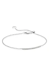 Monica Vinader 'skinny' Diamond Bracelet In Silver/ Diamond