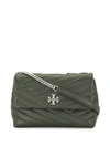 Tory Burch Kira Chevron Small Convertible Shoulder Bag In Poblano