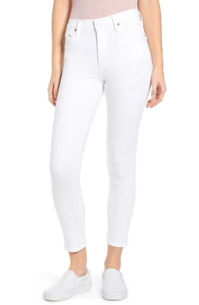 Citizens Of Humanity Rocket High Waist Ankle Skinny Jeans In White Sculpt