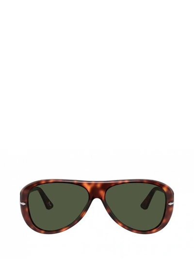 Persol Po3260s Havana Unisex Sunglasses In Green