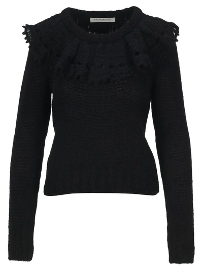 Philosophy Di Lorenzo Serafini Philosophy Ruches Collar Jumper In Black