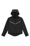 Nike Kids' Sportswear Tech Fleece Zip Hoodie In Black/white