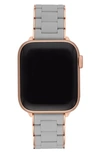 Michele Apple Watch Wrapped Silicone Bracelet Strap In Grey