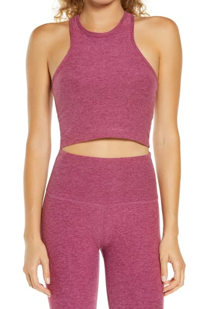 Beyond Yoga Studio Crop Tank In Desert Berry-blush Blooms