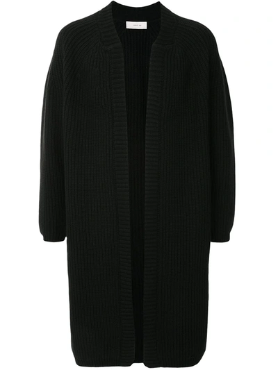 Cerruti 1881 Long Line Cardigan In Black