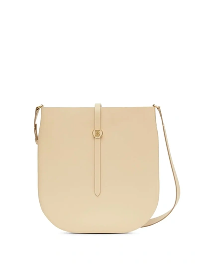 Burberry Anne Small Leather Crossbody In Sesame/gold