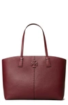 Tory Burch Women's Mcgraw Leather Tote In Claret