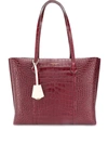 Tory Burch Geprägte Perry Tote Bag Mit Drei Fächern In Claret