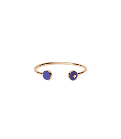 Tory Burch Kira Semiprecious Open Cuff In Tory Gold/lapis