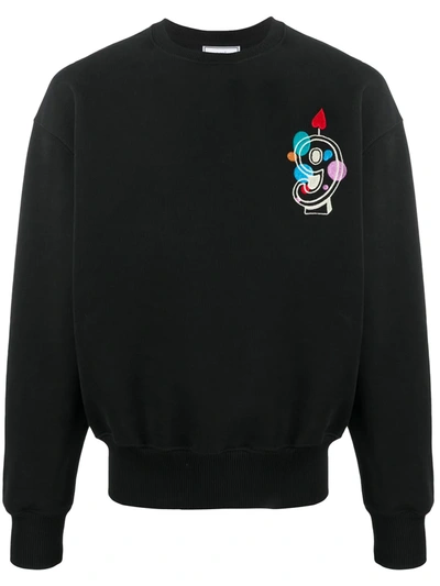 Ami Alexandre Mattiussi 9 Embroidery Sweatshirt In Black