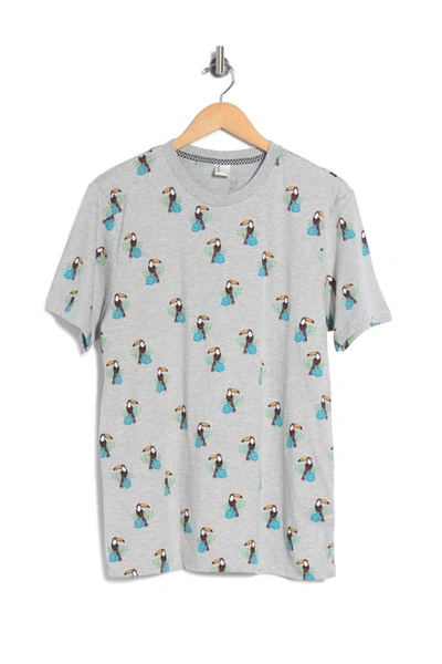 Sovereign Code Toucan Printed Cotton-blend T-shirt In Toucans/light Heather