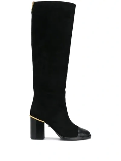 Greymer High Heels Boots In Black Suede