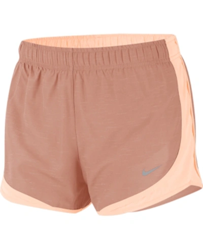 Nike Women's Dri-fit Tempo Running Shorts In Rose Gold/washed Coral/wolf Grey