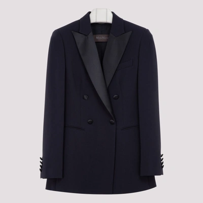 Max Mara Lolly Double Breasted Blazer In Blue
