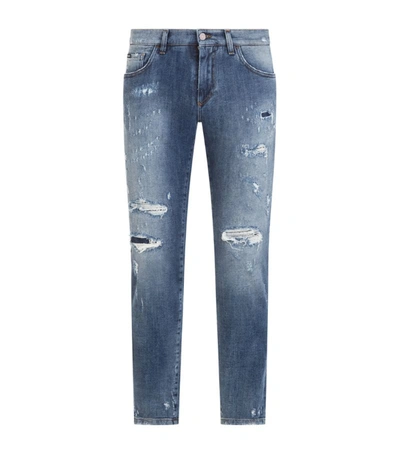 Dolce & Gabbana Distressed Detail Jeans In Variante Abbinata