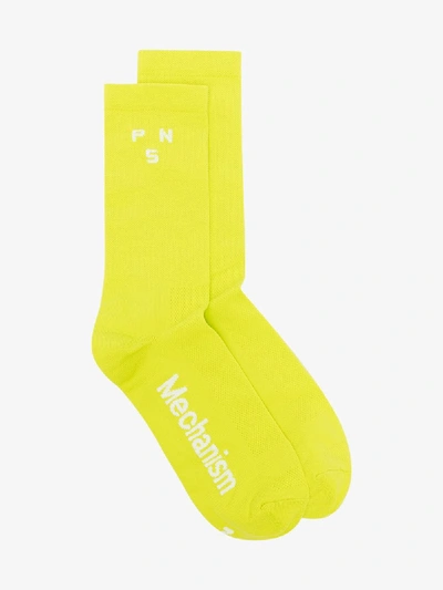 Pas Normal Studios Logo-print Socks In Yellow
