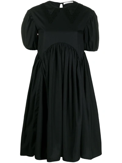 Cecilie Bahnsen Puff-sleeve Flared Dress In Black