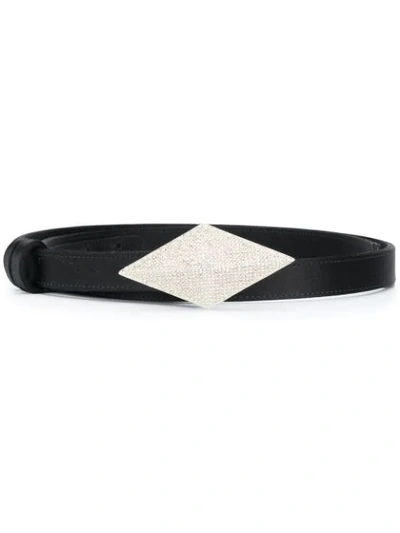 Alexandre Vauthier Embellished Diamond Belt In Black
