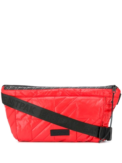 Eastpak Quilted Belt Bag In Red