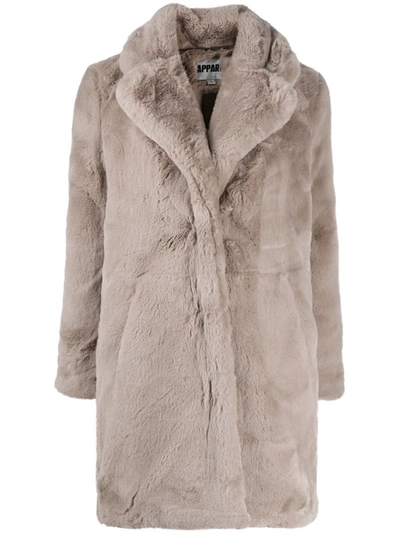 Apparis Sasha Faux-fur Coat In Grey