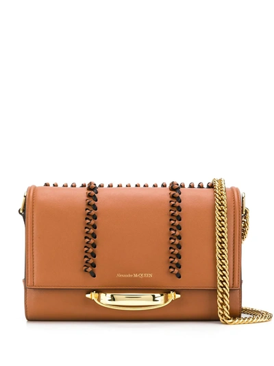 Alexander Mcqueen The Story Leather Shoulder Bag In Brown