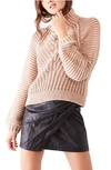 Free People Sweetheart Mock Neck Sweater In Sandcastle