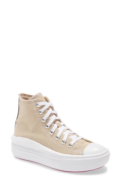 Converse Chuck Taylor® All Star® Move High Top Platform Sneaker In Beige/ Cactus Flower/ White