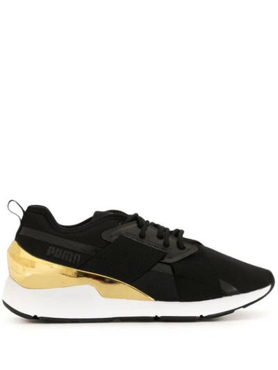 Puma Metallic Low-top Trainers In Black