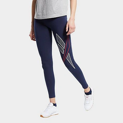 Reebok Women's Classics Big Vector Leggings In Vector Navy