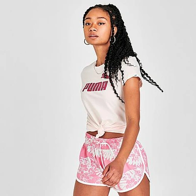 Puma Women's Floral T-shirt In Pink
